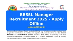 BBSSL Manager Recruitment 2025 - Apply Offline - 1 Posts