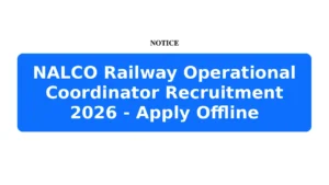 NALCO Railway Operational Coordinator Recruitment 2026 - Apply Offline Featured Image