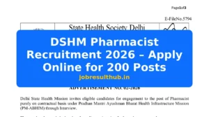 DSHM Pharmacist Recruitment 2026 – Apply Online for 200 Posts - 200 Posts