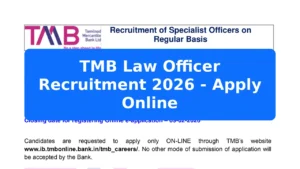 TMB Law Officer Recruitment 2026 - Apply Online Featured Image