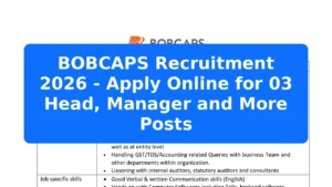 BOBCAPS Recruitment 2026 - Apply Online for 03 Head, Manager and More Posts Featured Image