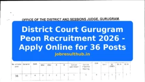 District Court Gurugram Peon Recruitment 2026 - Apply Online for 36 Posts - 36 Posts