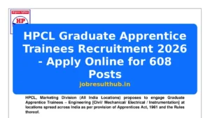 HPCL Graduate Apprentice Trainees Recruitment 2026 - Apply Online for 608 Posts - 2026 Posts