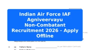 Indian Air Force IAF Agniveervayu Non-Combatant Recruitment 2026 - Apply Offline Featured Image