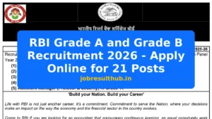 RBI Grade A and Grade B Recruitment 2026 - Apply Online for 21 Posts - 2026 Posts