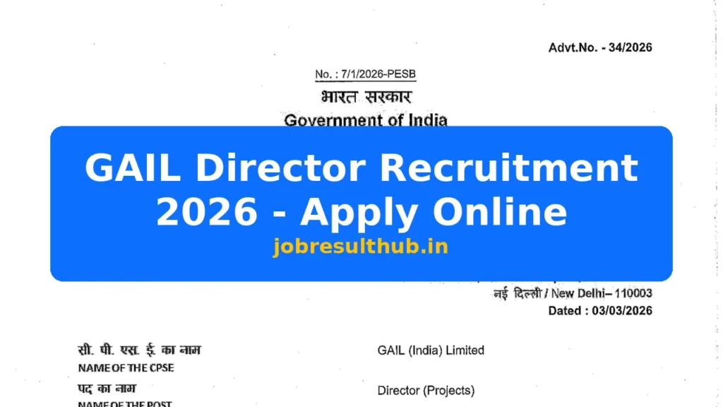 GAIL Director Recruitment 2026 - Apply Online - 2026 Posts