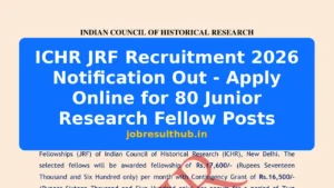ICHR JRF Recruitment 2026 Notification Out - Apply Online for 80 Junior Research Fellow Posts - 2026 Posts
