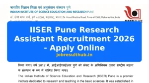 IISER Pune Research Assistant Recruitment 2026 - Apply Online - 2026 Posts