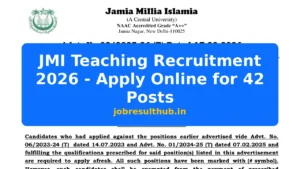 JMI Teaching Recruitment 2026 - Apply Online for 42 Posts - 2026 Posts
