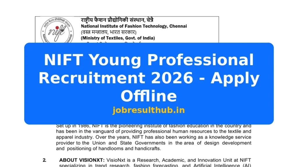 NIFT Young Professional Recruitment 2026 - Apply Offline - 2026 Posts