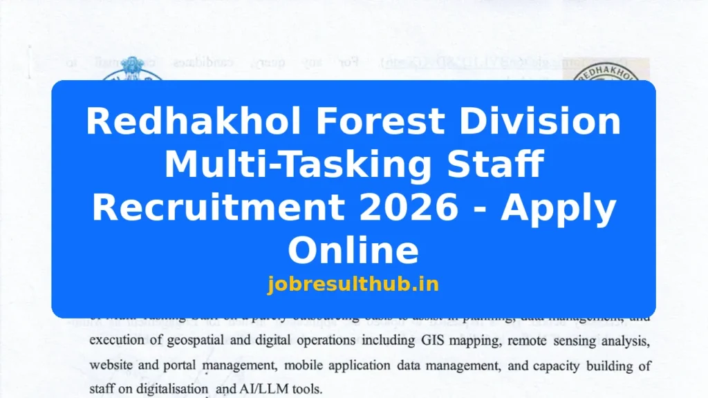 Redhakhol Forest Division Multi-Tasking Staff Recruitment 2026 - Apply Online - 2026 Posts
