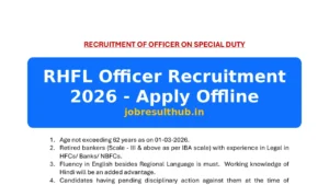 RHFL Officer Recruitment 2026 - Apply Offline - 2026 Posts