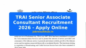 TRAI Senior Associate Consultant Recruitment 2026 - Apply Online - 2026 Posts