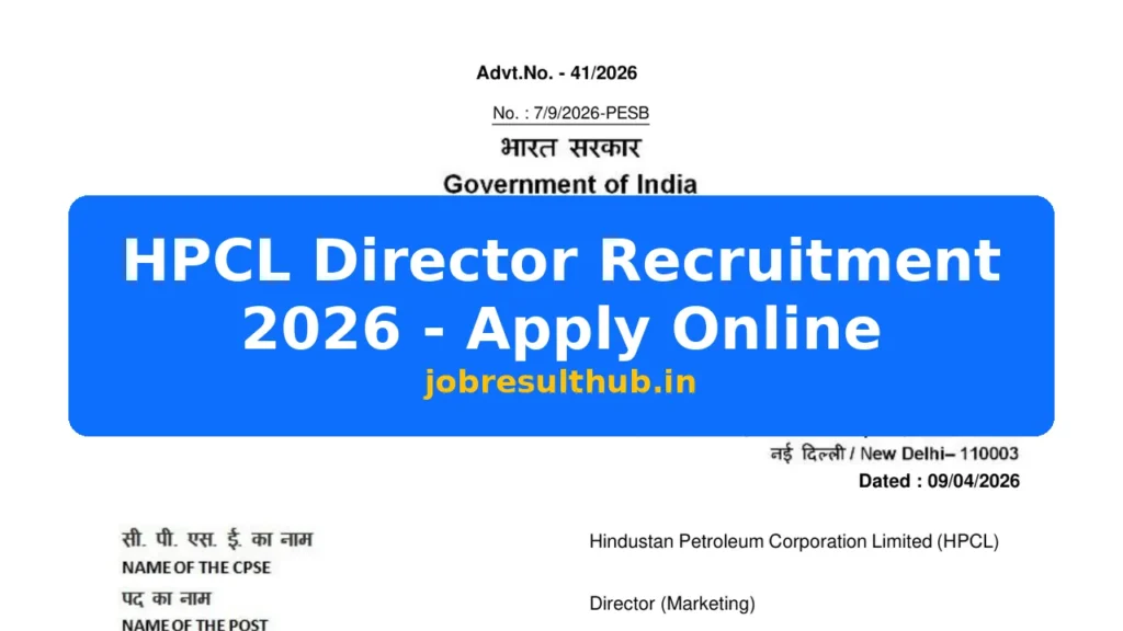 HPCL Director Recruitment 2026 - Apply Online - 2026 Posts