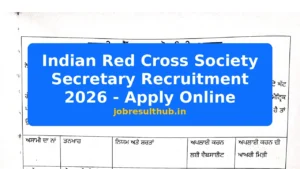Indian Red Cross Society Secretary Recruitment 2026 - Apply Online - 2026 Posts