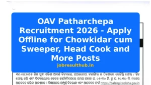 OAV Patharchepa Recruitment 2026 - Apply Offline for Chowkidar cum Sweeper, Head Cook and More Posts - 2026 Posts