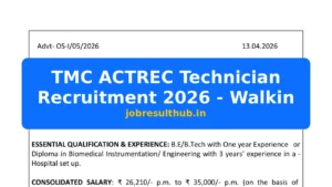 TMC ACTREC Technician Recruitment 2026 - Walkin - 2026 Posts