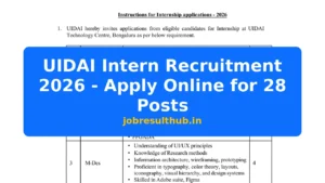 UIDAI Intern Recruitment 2026 - Apply Online for 28 Posts - 2026 Posts