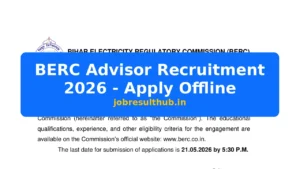 BERC Advisor Recruitment 2026 - Apply Offline - 2026 Posts
