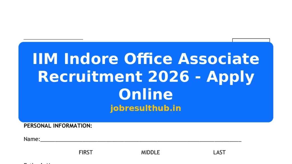 IIM Indore Office Associate Recruitment 2026 - Apply Online - 2026 Posts