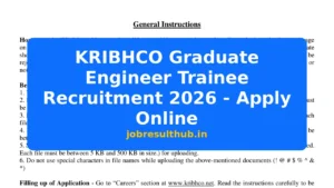 KRIBHCO Graduate Engineer Trainee Recruitment 2026 - Apply Online - 2026 Posts
