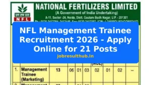 NFL Management Trainee Recruitment 2026 - Apply Online for 21 Posts - 2026 Posts