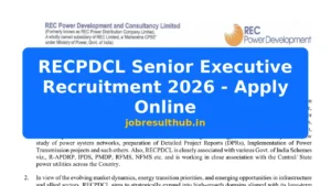 RECPDCL Senior Executive Recruitment 2026 - Apply Online - 2026 Posts