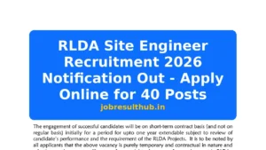 RLDA Site Engineer Recruitment 2026 Notification Out - Apply Online for 40 Posts - 40 Posts