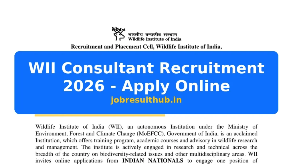 WII Consultant Recruitment 2026 - Apply Online - 2026 Posts