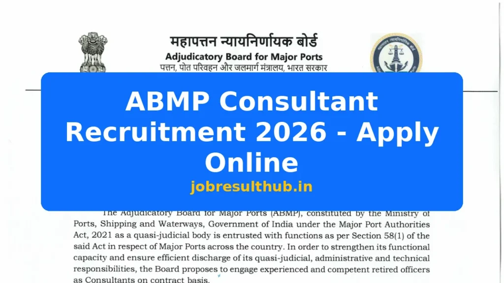 ABMP Consultant Recruitment 2026 - Apply Online - 2026 Posts