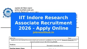 IIT Indore Research Associate Recruitment 2026 - Apply Online - 2026 Posts
