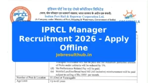 IPRCL Manager Recruitment 2026 - Apply Offline - 2026 Posts
