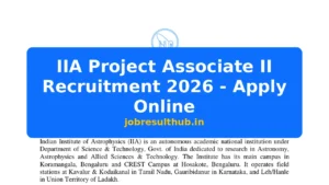 IIA Project Associate II Recruitment 2026 - Apply Online - 2026 Posts