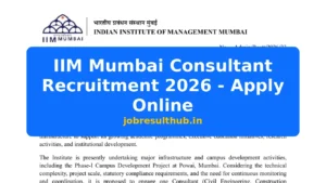 IIM Mumbai Consultant Recruitment 2026 - Apply Online - 2026 Posts