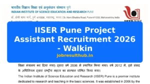 IISER Pune Project Assistant Recruitment 2026 - Walkin - 2026 Posts