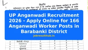 UP Anganwadi Recruitment 2026 - Apply Online for 166 Anganwadi Worker Posts in Barabanki District - 437 Posts