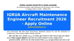 IGRUA Aircraft Maintenance Engineer Recruitment 2026 - Apply Online - 2026 Posts