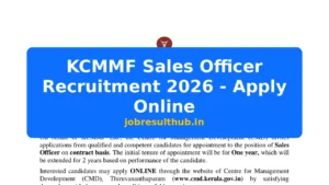 KCMMF Sales Officer Recruitment 2026 - Apply Online - 2026 Posts