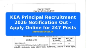 KEA Principal Recruitment 2026 Notification Out - Apply Online for 247 Posts - 2026 Posts